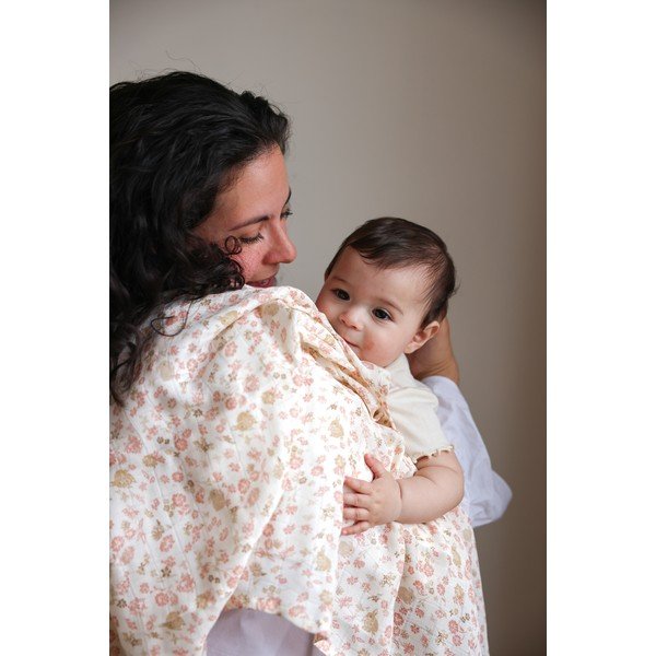 Бежова пелена от органичен памук 120x120 cm Augusta – Cam Cam Copenhagen-image-1