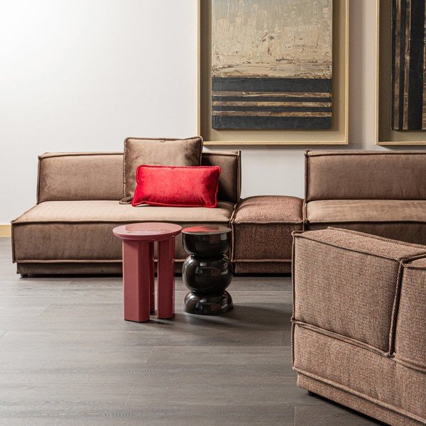 Гланцова кръгла странична масичка ø 40 cm Orivo – WOOOD-image-1