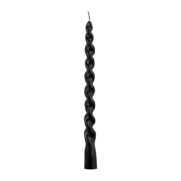 Комплект от 2 черни свещи от пчелен восък Спирала Twirl - PT LIVING