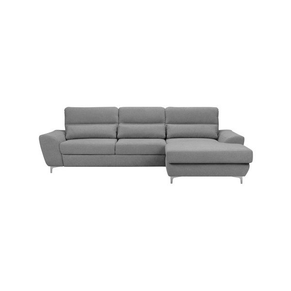 Světle šedá rozkládací rohová pohovka Windsor & Co Sofas Omega, pravý roh