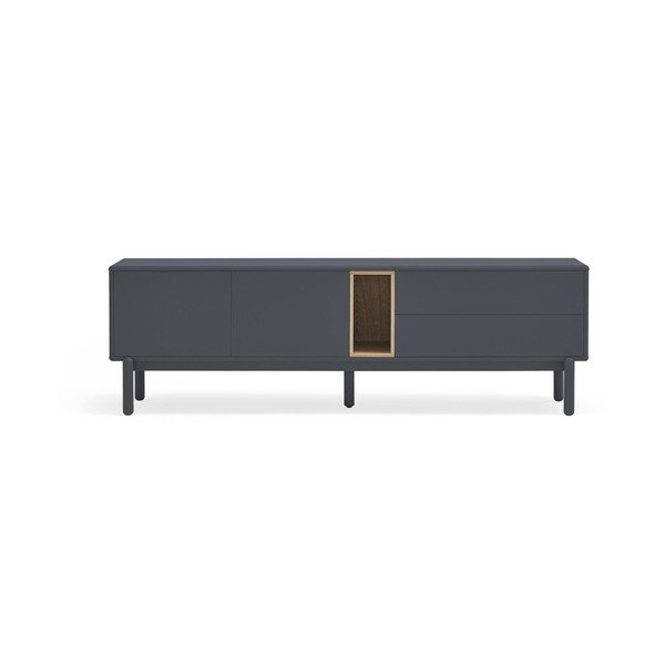 Тъмно сива телевизионна масичка 180x56 cm Corvo - Teulat