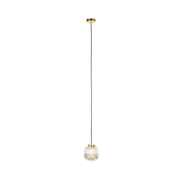 Висяща лампа в златист цвят със стъклен абажур ø 15 cm Robin - White Label