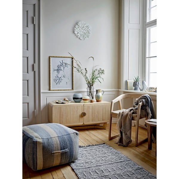 Скрин от масивно каучуково дърво в естествен цвят 120x55x45 cm Serrone – Bloomingville-image-1