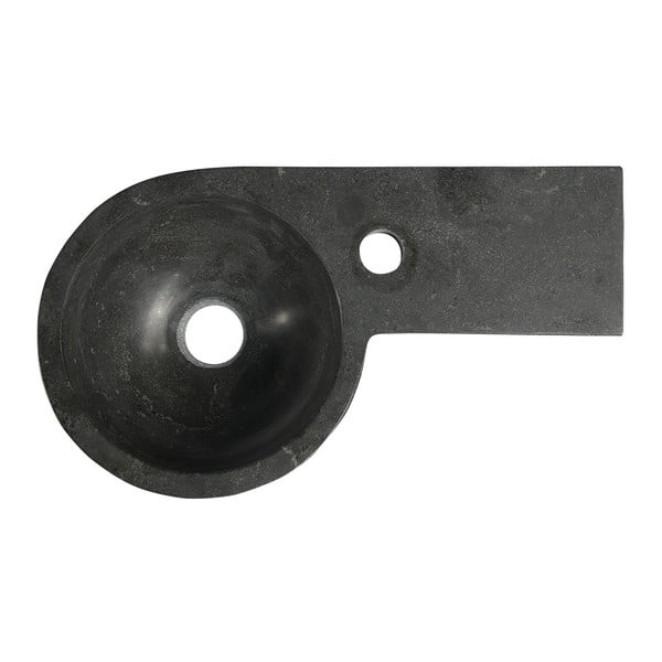 Черен каменен малък умивалник 40x23 cm Blok – Sapho-image-2