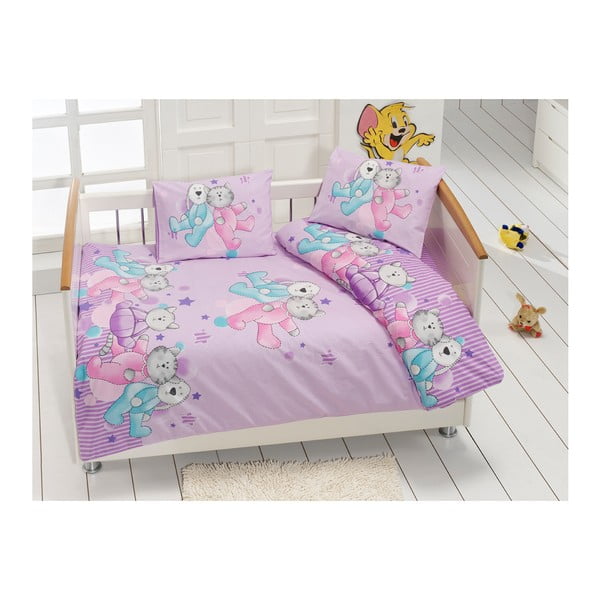 Комплект памучно детско спално бельо с чаршаф Friends, 100 x 150 cm - Unknown