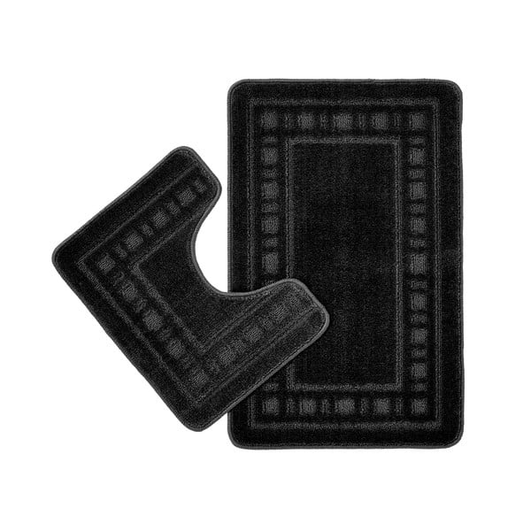 Черни килими за баня в комплект от 2 бр. WC 50x80 cm Armoni – Catherine Lansfield