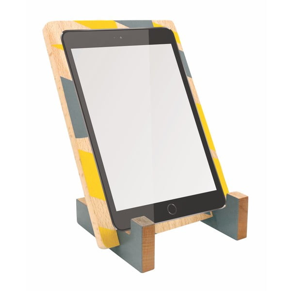 Stojan z bukového dřeva na tablet Portico Designs Geometrico