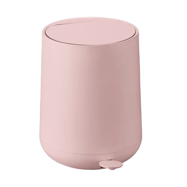 Розово пластмасово кошче за боклук с педал 5 l Nova – Zone