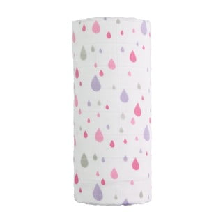 Памучна бебешка кърпа Tetra Pink Drops, 120 x 120 cm Tetra Pink drops - T-TOMI
