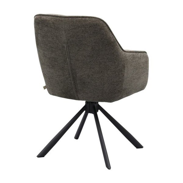 Тъмносив тапициран трапезен стол с подлакътници Avola – Unique Furniture-image-4