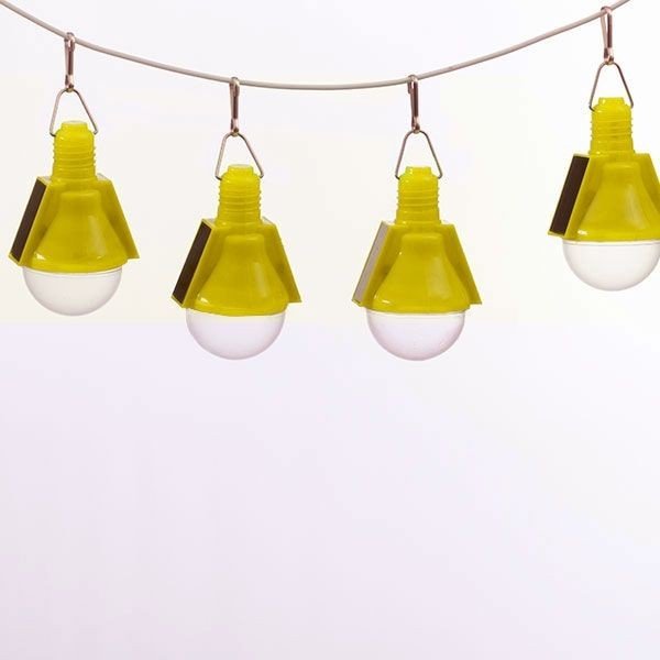 Комплект от 4 жълти слънчеви крушки - InnovaGoods