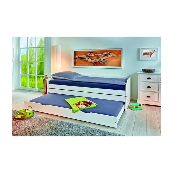 Бяло единично диванно легло Triple - Evergreen House-image-3