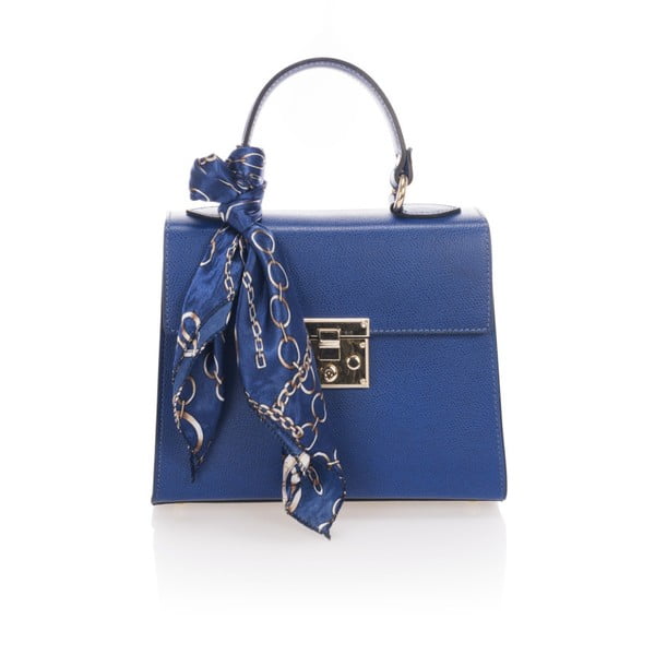 Modrá kožená kabelka Lisa Minardi Nudora