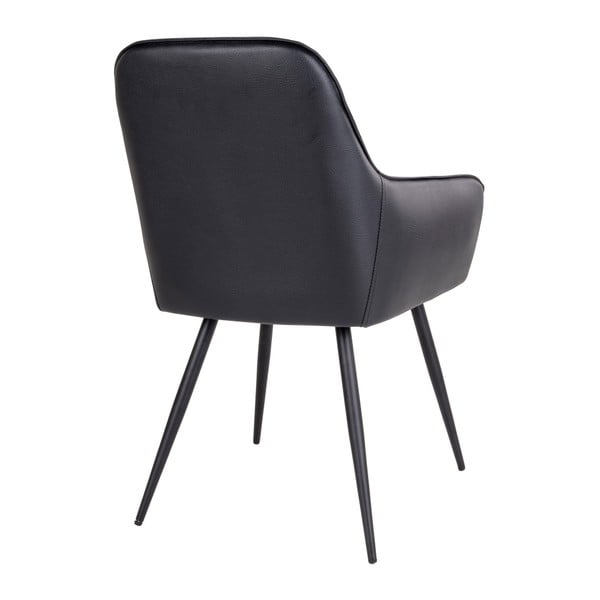 Черни тапицирани трапезни столове в комплект с подлакътници 2 бр. Harbo – House Nordic-image-4