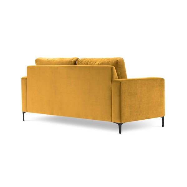 Жълт кадифен диван , 158 см Harmony - Kooko Home-image-2