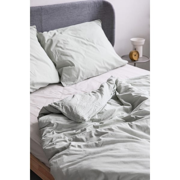 Градинско зелено спално бельо за двойно легло от измит памук , 200 x 200 cm - Bonami Selection-image-4