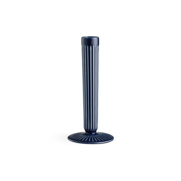 Tmavě modrý kameninový svícen Kähler Design Hammershoi, výška 20 cm