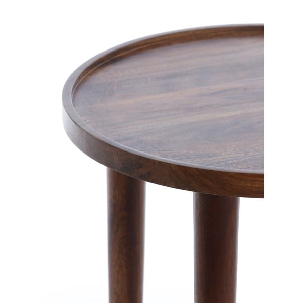 Кръгла странична масичка от масивна акация ø 49 cm Qiano – Light & Living-image-4