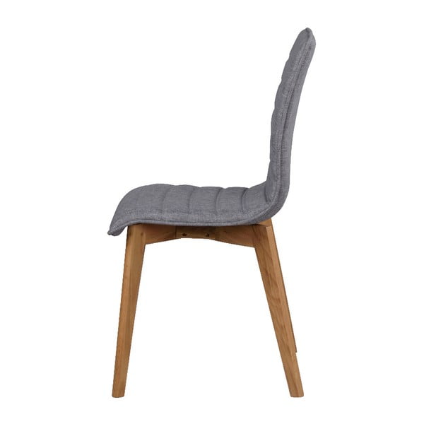 Сив трапезен стол с кафяви крака Grace - Rowico-image-2