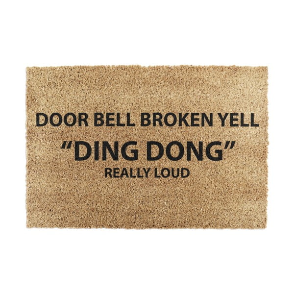 Изтривалка от кокосови влакна 40x60 cm Yell Ding Dong – Artsy Doormats
