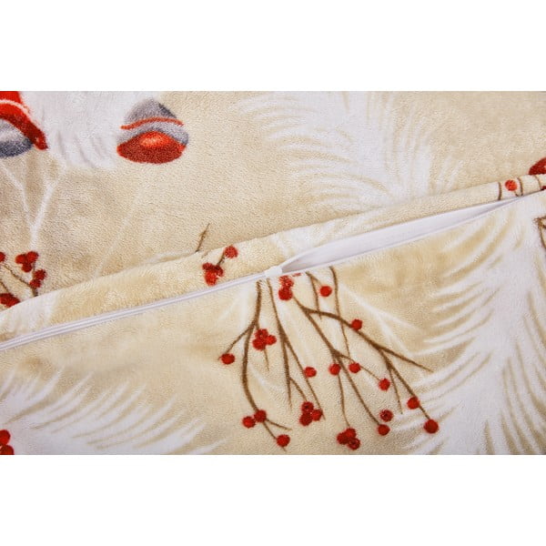 Светлокафяво единично  спално бельо от микроплюш 140x200 cm Goblin – My House-image-2