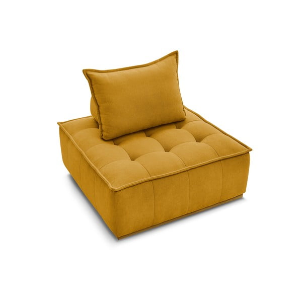 Шенилово кресло в цвят горчица Elisa – Bobochic Paris-image-4