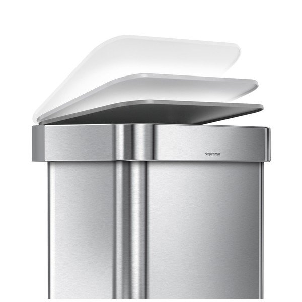Стоманено кошче за боклук с педал в сребрист цвят 45 l – simplehuman-image-3