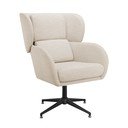 Бяло кадифено кресло Vanessa – Støraa