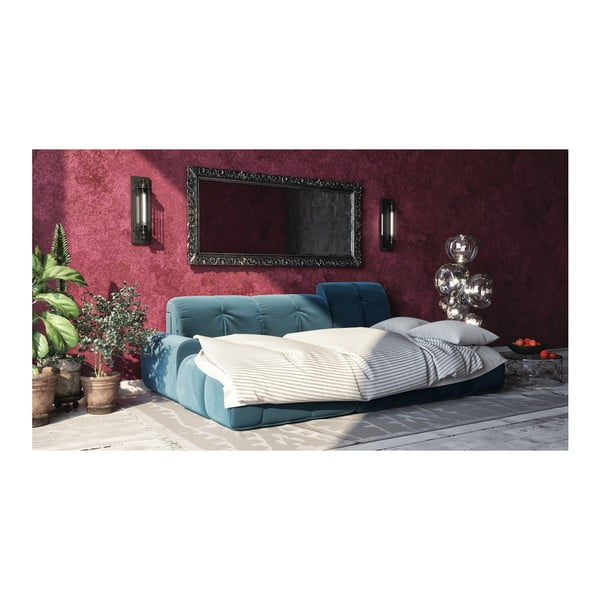 Тъмно синьо кадифено ъглово канапе Devichy , ляв ъгъл Tous - devichy-image-3