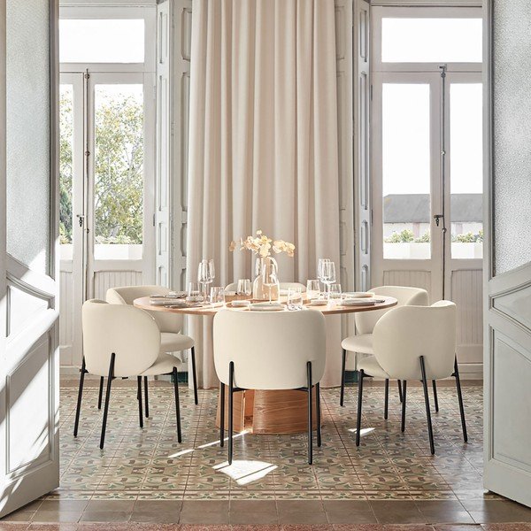 Кръгла трапезна маса от декор от ясен ø 157 cm Cep – Teulat-image-3