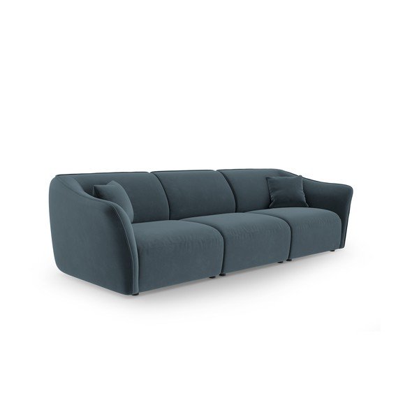 Син кадифен диван 292 cm Tokyo – Cosmopolitan Design-image-2