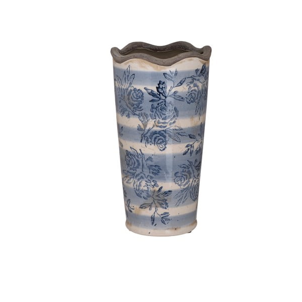 Синя и бяла керамична ваза Antigue, ⌀ 13,5 cm - InArt