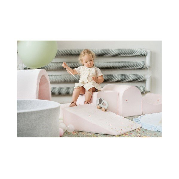 Кремаво кадифено игрище от пяна 4 бр. височина 30 cm 225x90 cm Montessori – Meowbaby-image-3