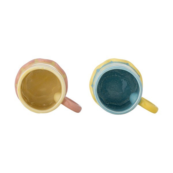 Светложълти/светлосини керамични чаши в комплект 2 бр. 350 ml Polly – Bloomingville-image-2