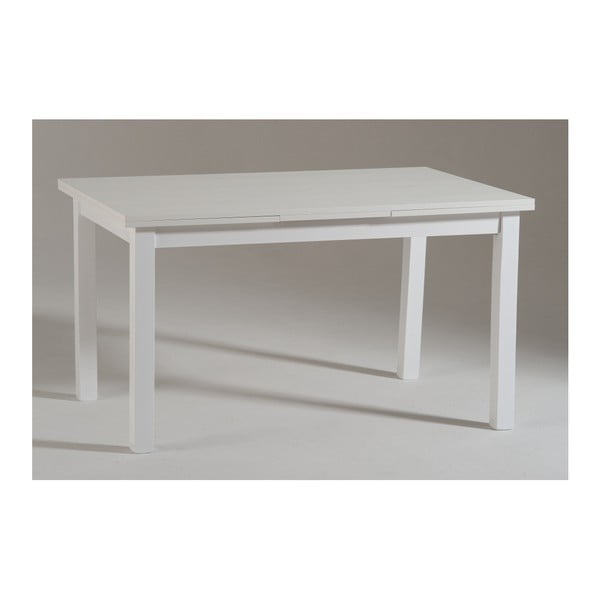 Bílý dřevěný rozkládací jídelní stůl Castagnetti Wyatt, 140 cm