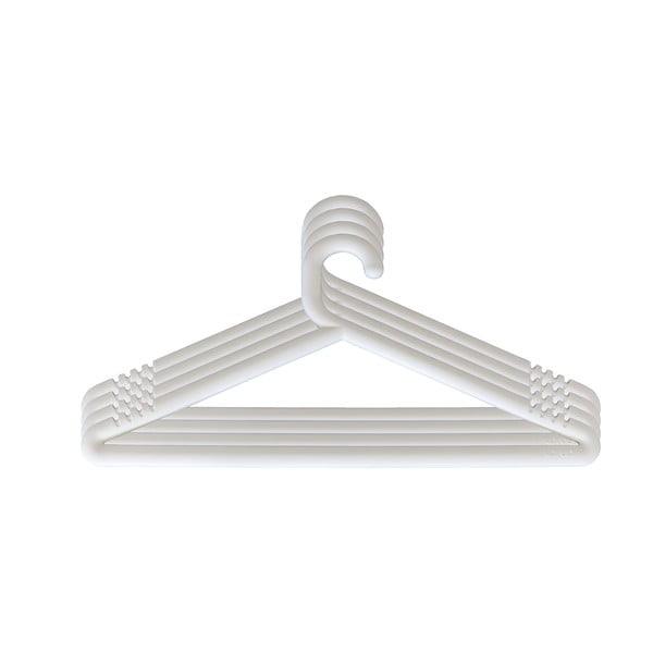 Sada 4 bílých ramínek k věšáku Karup Design Hongi White-image-1