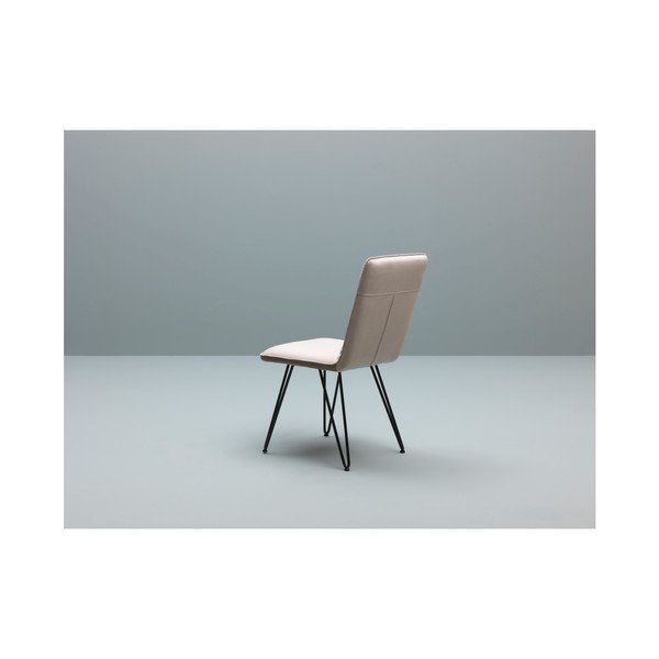 Sada 4 šedých jídelních židlí s černým podnožím Design Twist Elice-image-4