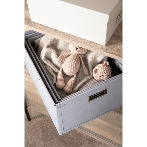 Светлосиви картонени кутии за съхранение в комплект от 3 броя Ture - Bigso Box of Sweden-image-3
