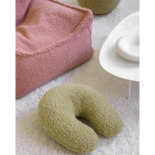 Зелена детска възглавница за диван от букле U – Wigiwama-image-3