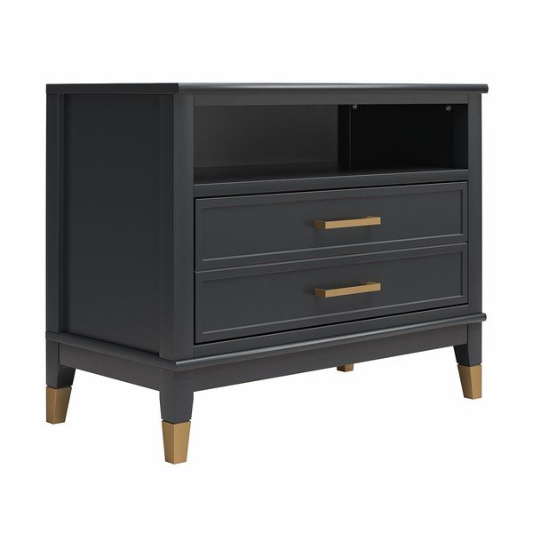 Черно нощно шкафче Westerleigh – CosmoLiving by Cosmopolitan-image-2