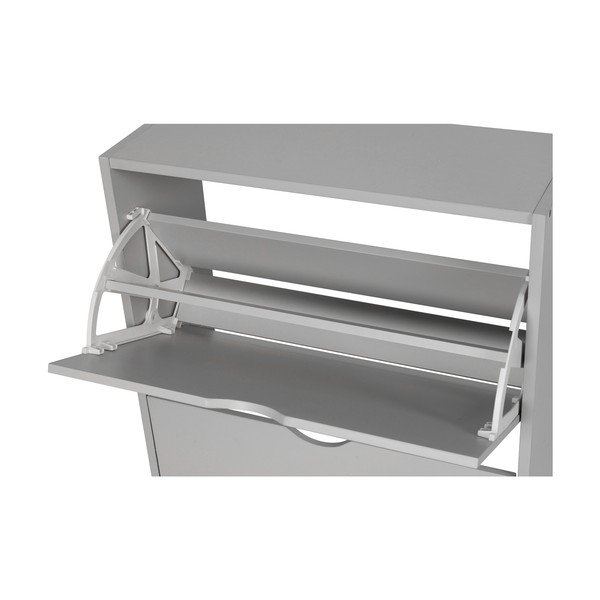 Сива накланяща се стойка за обувки 50x82x24 cm Stelo – Bonami Essentials-image-4