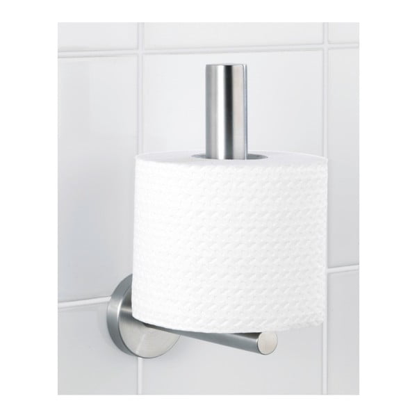 Матово сребро стенен държач за тоалетна хартия от неръждаема стомана Bosio – Wenko-image-1