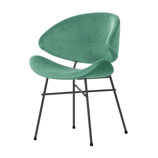 Ментово зелен стол с черни крака Cheri - Iker