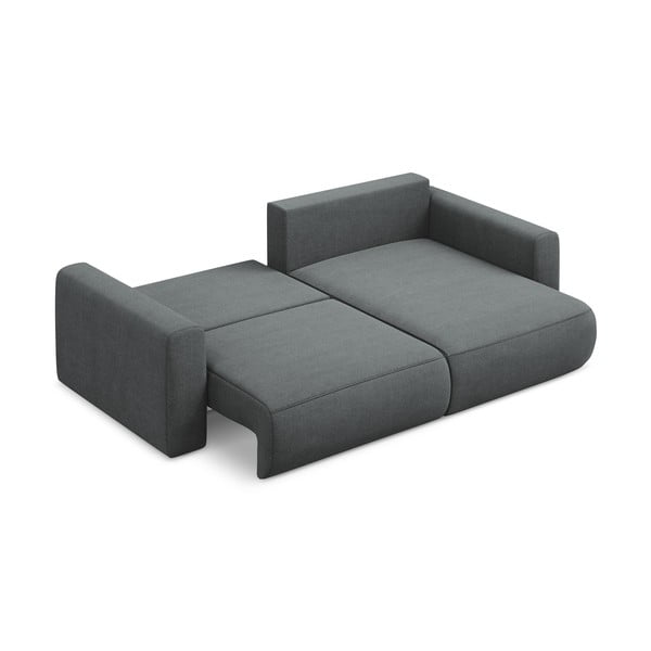 Тъмносив разтегателен ъглов диван с място за съхранение (десен ъгъл) Kapua – Makamii-image-3