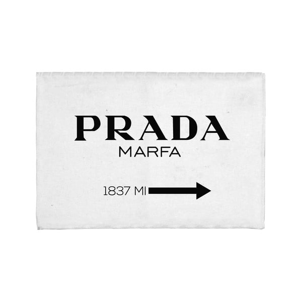 Бяло-черна постелка за баня 60x40 cm Prada - Really Nice Things