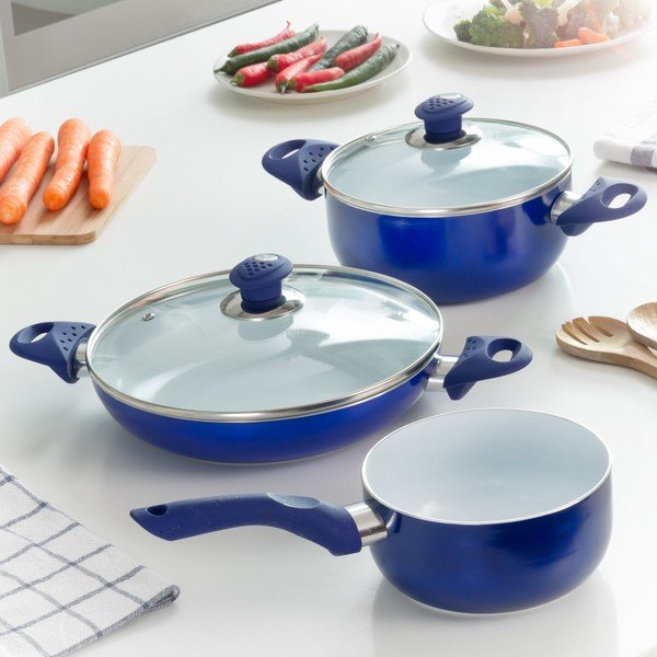 Син комплект готварски съдове от 5 части - InnovaGoods-image-2