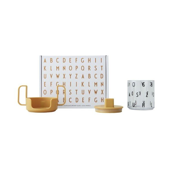 Горчичножълта бебешка чаша Grow With Your Cup Grow with Your Cup - Design Letters-image-2