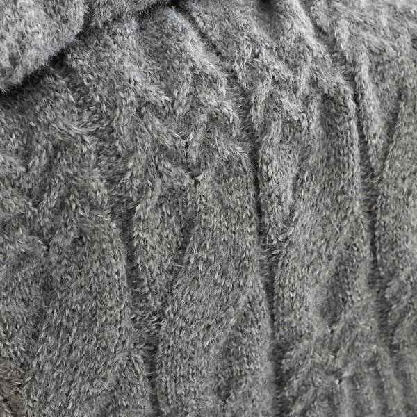 Сиво плетено одеяло 150x200 cm Cable Knit – Bianca-image-1