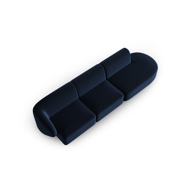 Син кадифен диван с ляв ъгъл 311 cm Paolo – Milo Casa-image-1