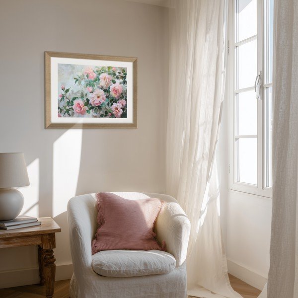 Печатна картина с включена рамка 75x56 cm Blooming Roses – Styler-image-2